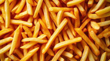 Stack of French Fries on Table