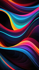 abstract-waves-composed-of-neon-stripes-in-vibrant-colors-interconnected-and-gracefully-curved