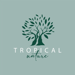 Play tree template illustration tree logo silhouette design plant vector inspiration