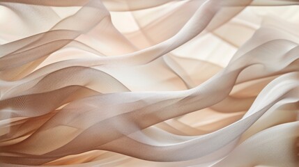  a close up of a white fabric with wavy lines in the center of the fabric, with a light brown center of the fabric in the middle of the fabric.