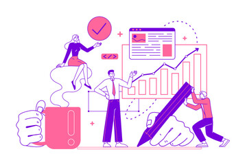 Workflow of the business team on the project