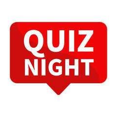 Quiz Night Text In Red Rectangle Shape For Question Answer Information Announcement Promotion Business Marketing Social Media
