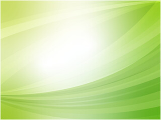 新緑イメージの波形アブストラクト背景素材_グリーン