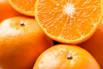 Mandarin orange fruit texture background, Tropical fruit