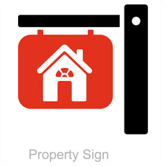 Property Sign and real estate icon concept