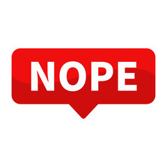 Nope Text In Red Rectangle Shape For Information Announcement Business Marketing Social Media
