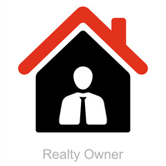 Reality owner and estate icon concept
