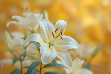 beautiful white lily