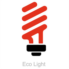 Eco Light and ecology icon concept