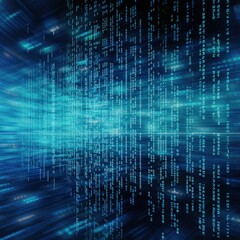 Obraz premium A simple blue background featuring subtle programming code texture