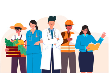 Illustration to celebrate May Day