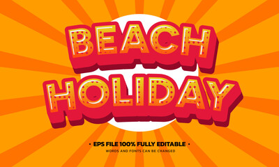 Beach Holiday Text Effect