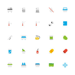 Freezer Cold Drink Flat 2d Icon. Editable stroke. Pixel Perfect at 32x32