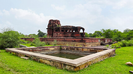 Small Water Tank in the Campus of Bhand Devara Temple, Bansthuni, Baran, Rajasthan, India.
