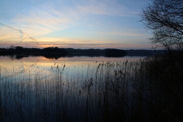sunrise over the lake