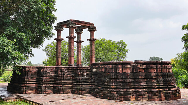 Ruins of Char Khamba Jain Temple, Peenjana, Baran, Rasjthan, India.