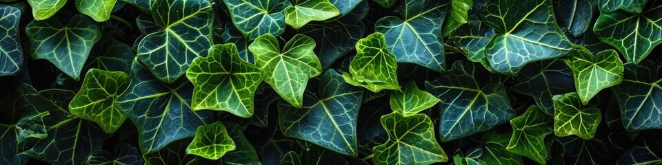 Ivy green plant texture background Generative AI