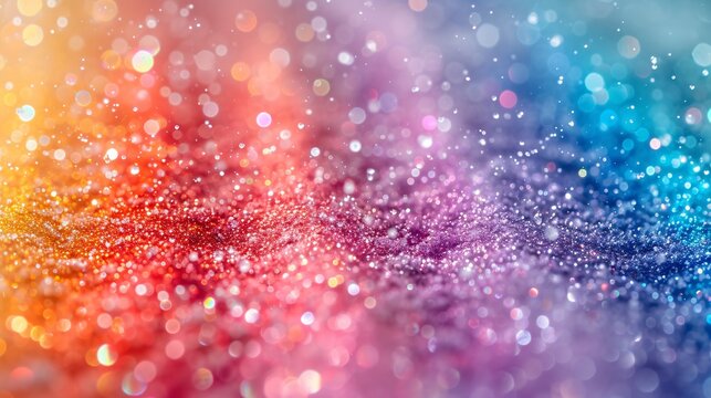 Colorful Rainbow Glitter Background Generative AI