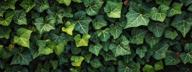 Ivy green plant texture background Generative AI - obrazy, fototapety, plakaty