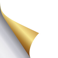 Golden Curled Corner Paper