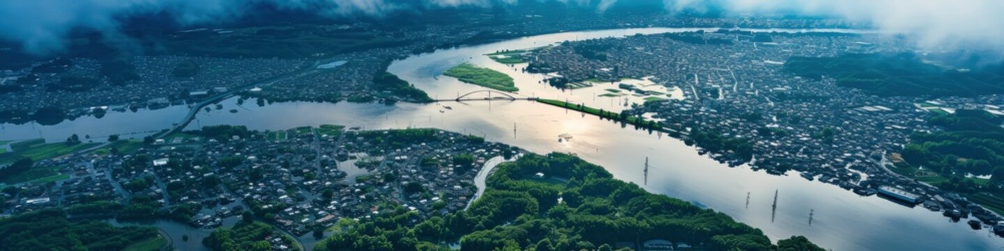 Aerial View Of Floods In Japan