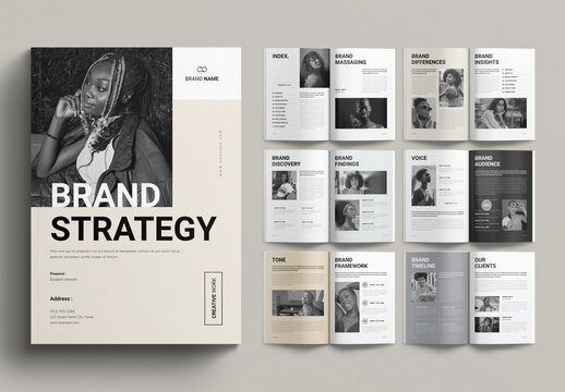 Brand Strategy Template Magazine Design Layout