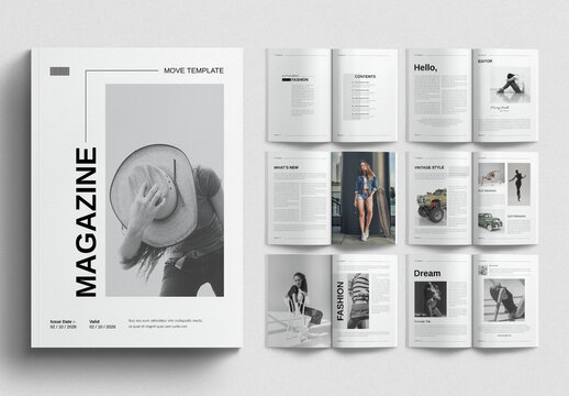 Magazine Template Design Layout