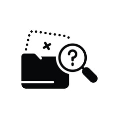 Black solid icon for missing data