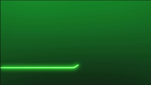 Animation Glowing green lines move slowly like a heartbeat line against a dark green gradient background. 4K quality
