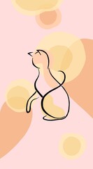 Abstract illustration of cute cat