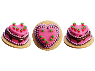 love cake 3D illustration of love and romance