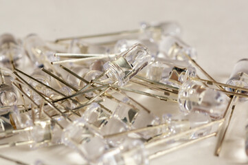 Fototapeta premium LED backlit background with dozens transparent LEDs.