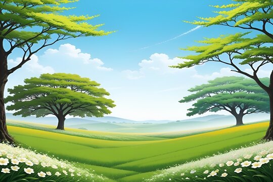 Green hill background