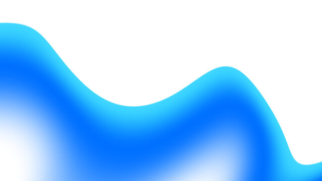 Blurred transparent gradient background. Elegant blue wavy line on Transparent png overlay background