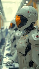 Robots Efficiently Working on Factory Production Line