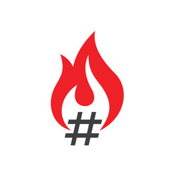 symbol of trending topic, vector art.