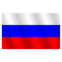 Fototapeta premium Russian flag isolated on white vector