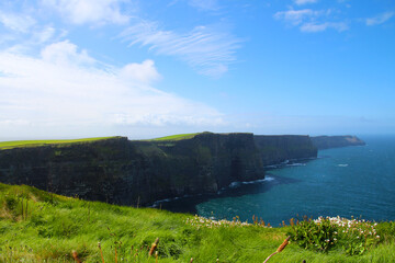 The world famous Cliffs of Moher are located on the west coast of the main island of Ireland in County Clare- Ireland 