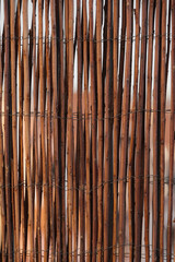 Rustic Brown Twig Fence Texture Background