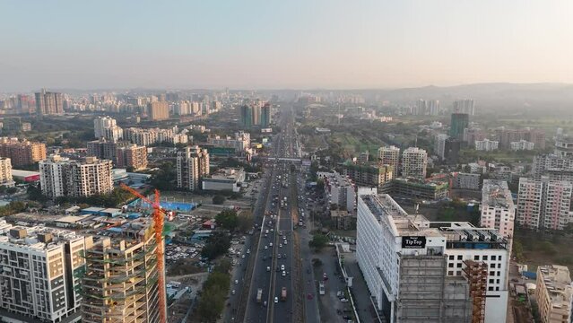 Aerial Drone view of Wakad, Pune