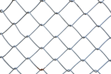 chain link fence isolate on transparent background, element for design