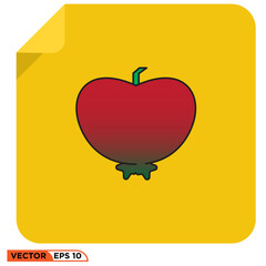 Tomato flat icon design vector graphic of template, sign and symbol 
