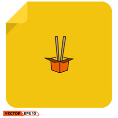 Fast food flat icon design vector graphic of template, sign and symbol