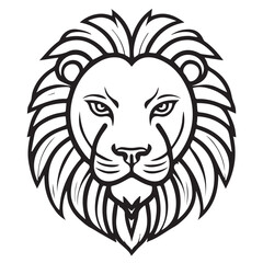 Set of lion, vector illustration, Generative Ai..