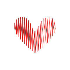 Heart icon on white background.