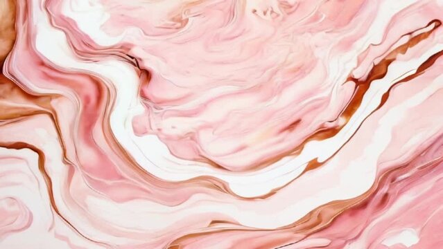 Watercolor Abstract Pink peach Splash, motion