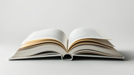 open book on a white background