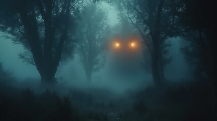 Fototapeta premium monster fog in the forest