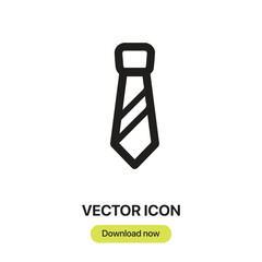 Tie icon vector. Linear-style sign for mobile concept and web design. Tie symbol illustration. Pixel vector graphics - Vector.	
