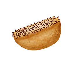 Watercolor pukis indonesian traditional food 